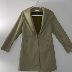 Solitaire, Olive Green Trench-coat, Size: L
